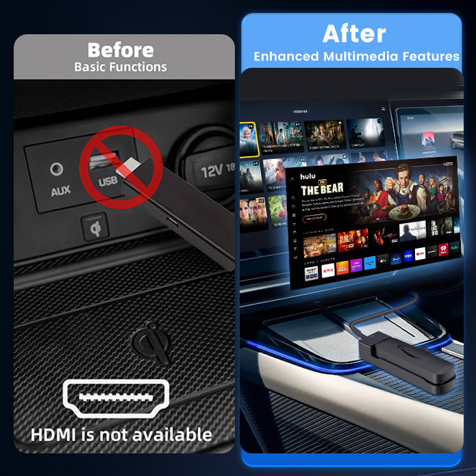 Carlinkit Fire Drive Use CarPlay to HDMI Cable to Enjoy Streaming, in-car Audio & Video Specially Designed for Amazon Fire TV Stick - INEUMALL